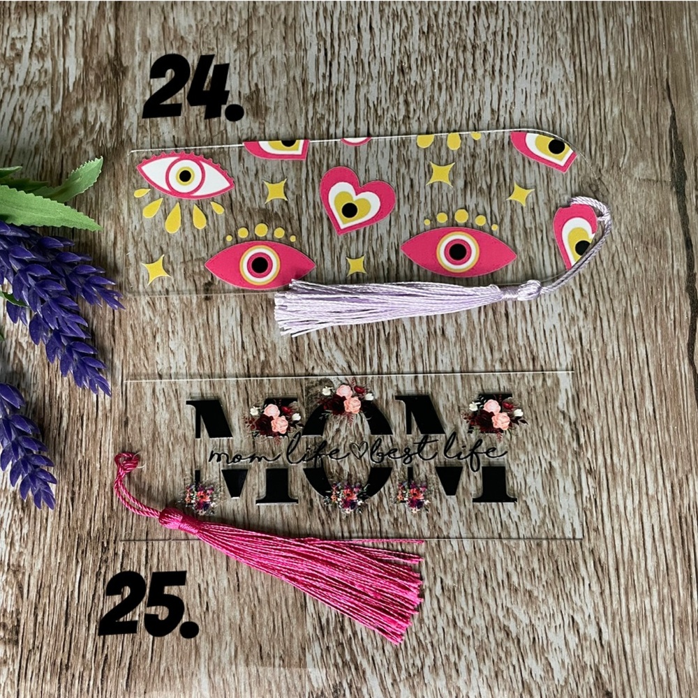Bookmark Evil Eyes Handcrafted Artisan Acrylic Journal Gifts Read Book
